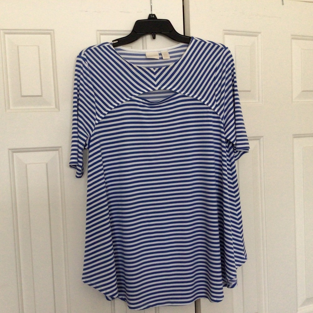 Chico’s stripe top. Size 1 ( by Chico’s)